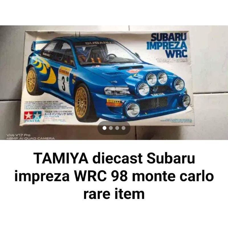 TAMIYA diecast subaru WRC 98 edisi monte carlo rare item