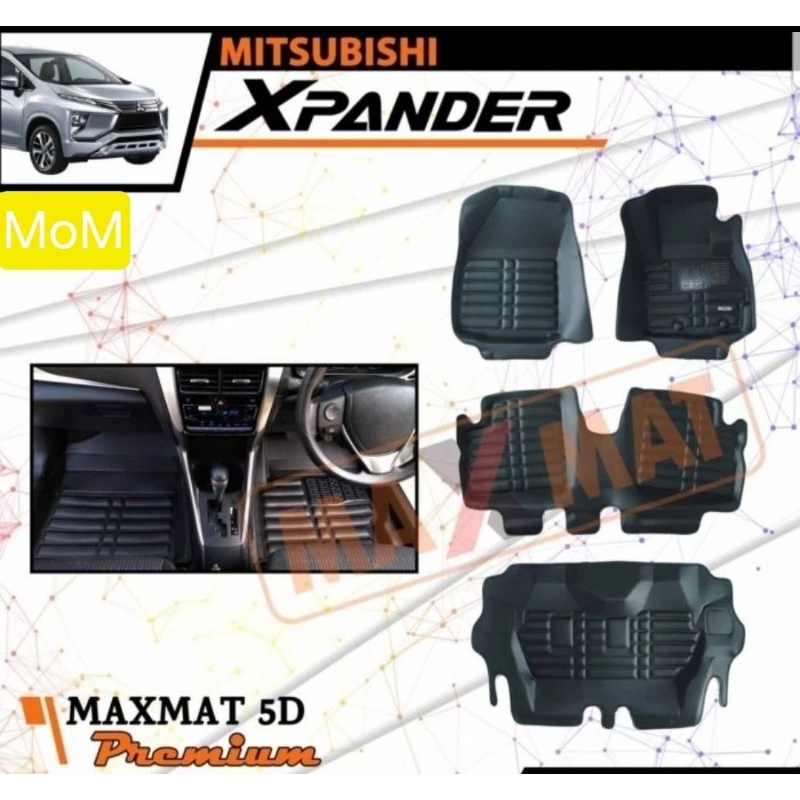 Karpet 5D Maxmat Premium Black Xpander / Xpander Cross 3 Baris