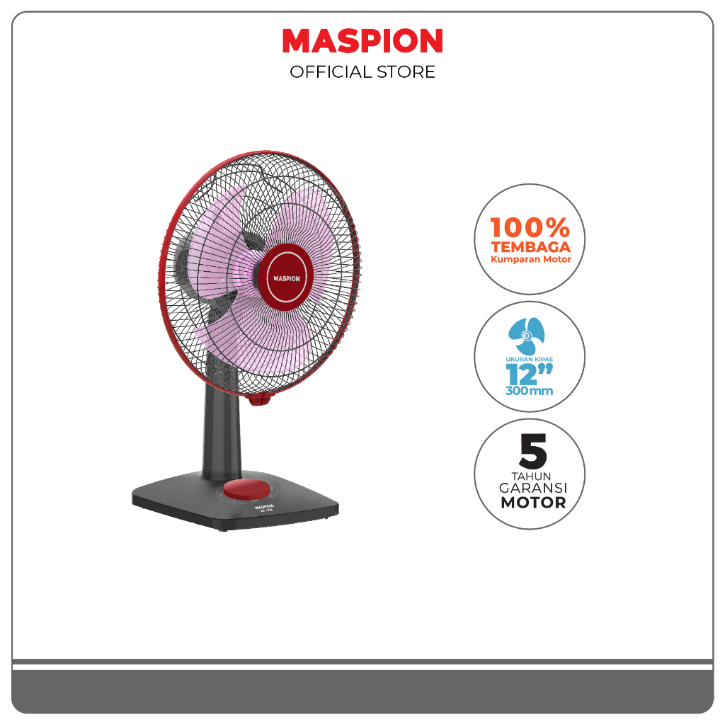 Kipas Angin Maspion Duduk EX 308 Ukuran 12 Inch EX308