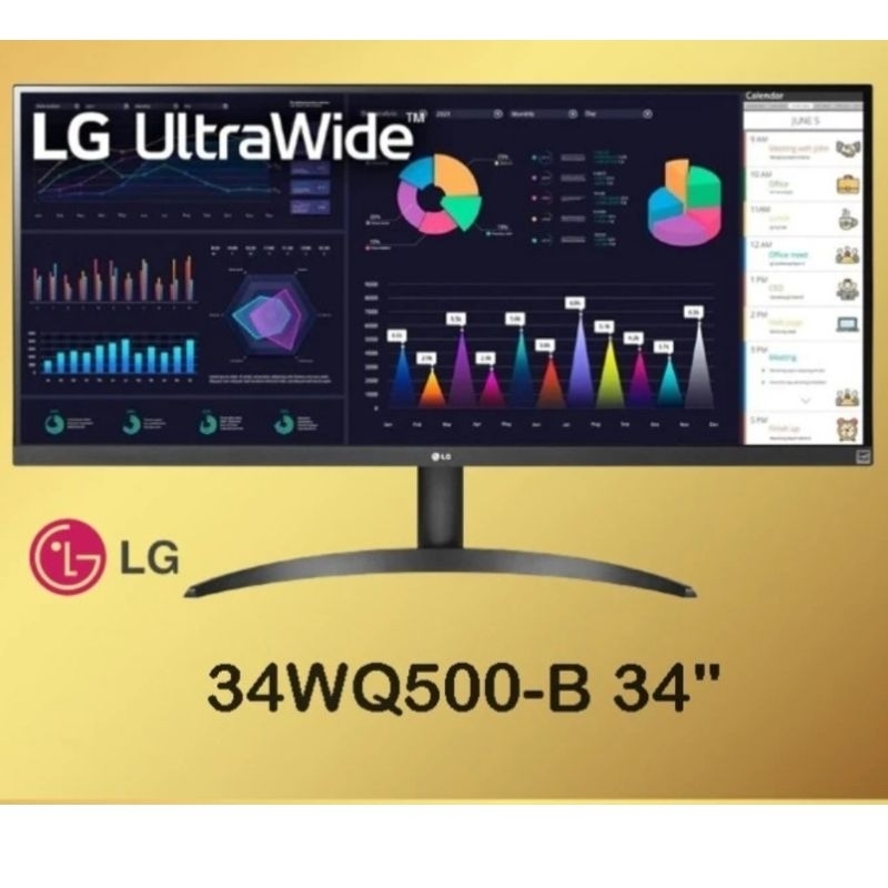 Monitor LG 34WQ500. Monitor LG 34 inch 34WQ500. Monitor LG 34 inch 34WQ500-B Ultra Wide FHD HDR Free