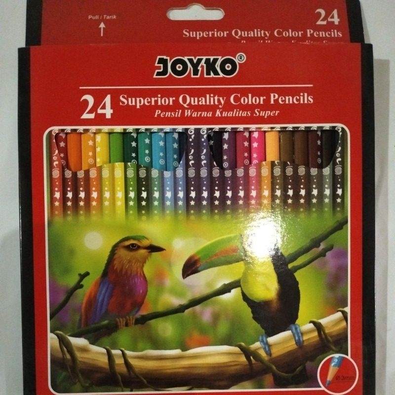 

Pensil warna merah panjang 24 warna Cp-106 Joyko