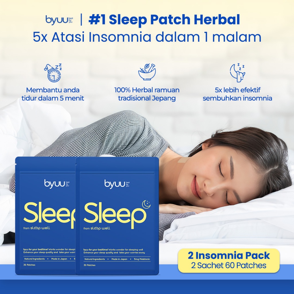Byuu Sleep Sleeping Patch Tuntaskan Insomnia Sampai Ke Akarnya Melatonin With Daechu 60 Patch