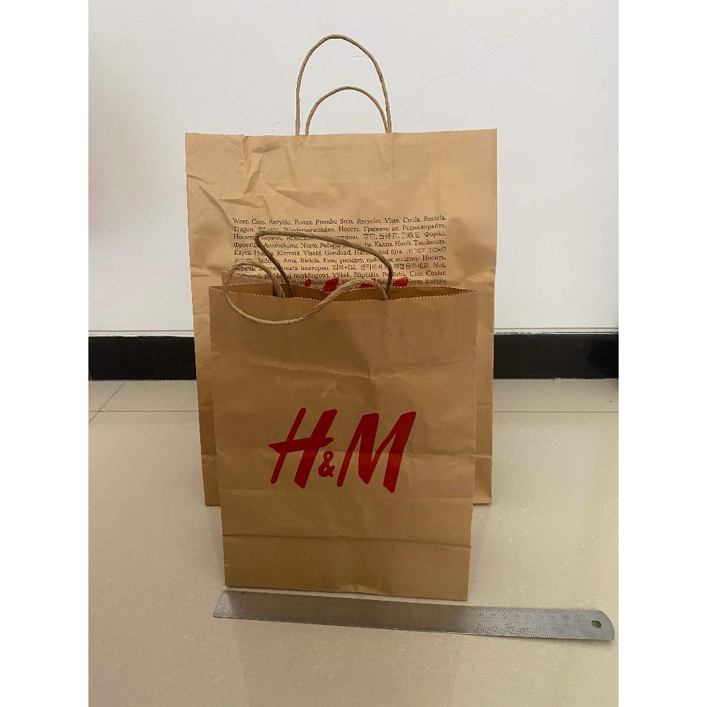 

PAPER BAG HNM H&M TAS KERTAS SHOPPING ASLI ORIGINAL DARI KONTER SMALL MEDIUM TAS KERAS COKLAT SHOPPING BAG PAPER BAG