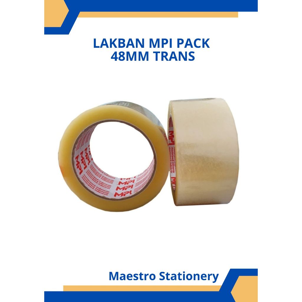 

Lakban Bening - 48 mm x 90 yard / 2 inch / Master Pack Indonesia / MPI