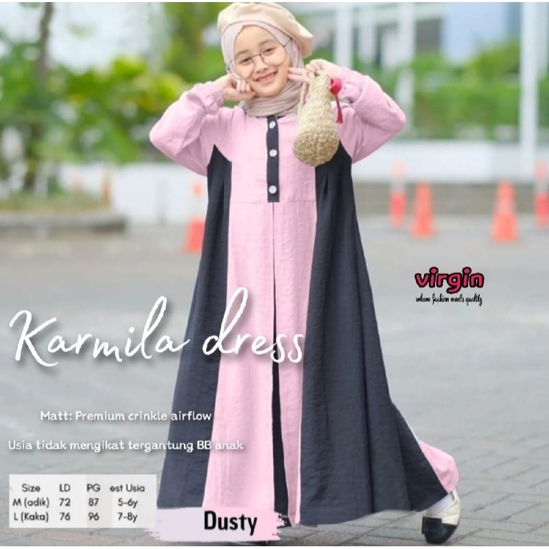 Karmila Dress Anak // Dress Anak Kringkel // Gamis Anak Karmila // Gamis Anak Kringkel // Gamis Anak