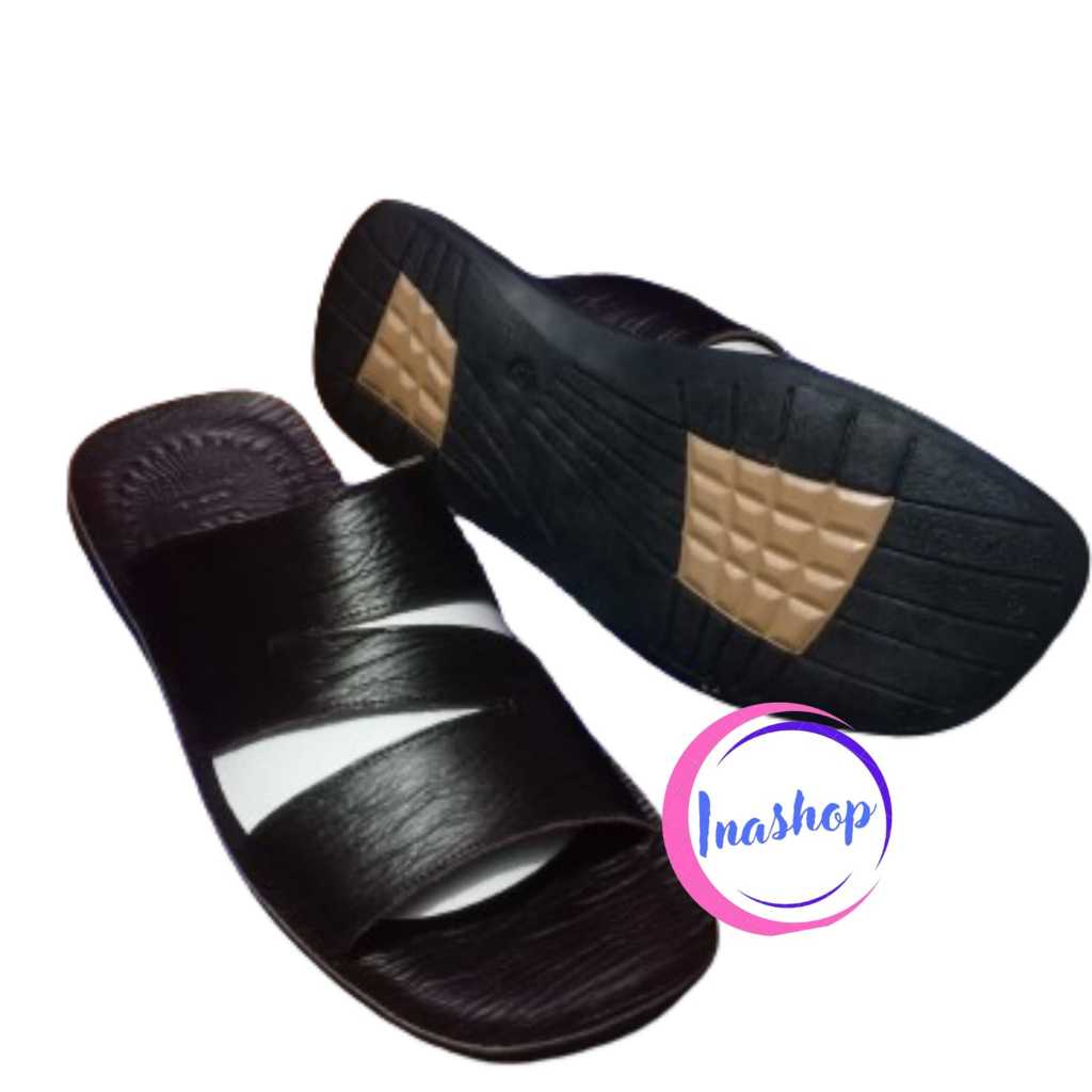 OBARA II Sandal Kulit Pria | Sendal Selop Pria Dewasa