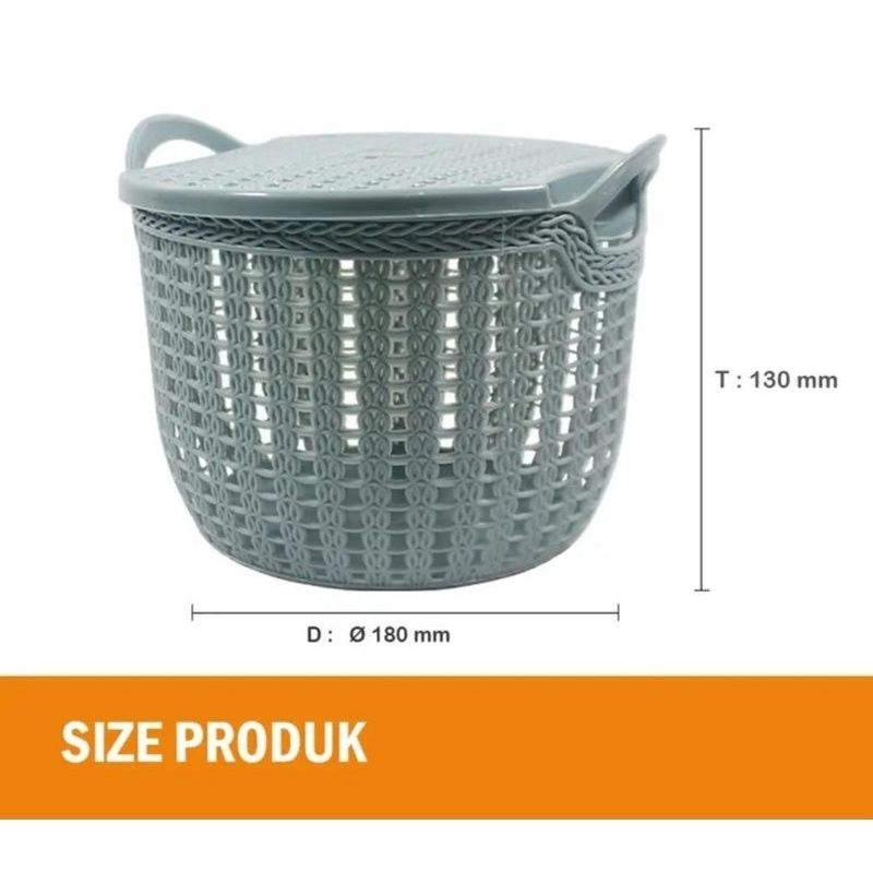 New PAKET 1 LUSIN MIX Keranjang Serbaguna tutup Keranjang Topas tutup Keranjang serbaguna Topas