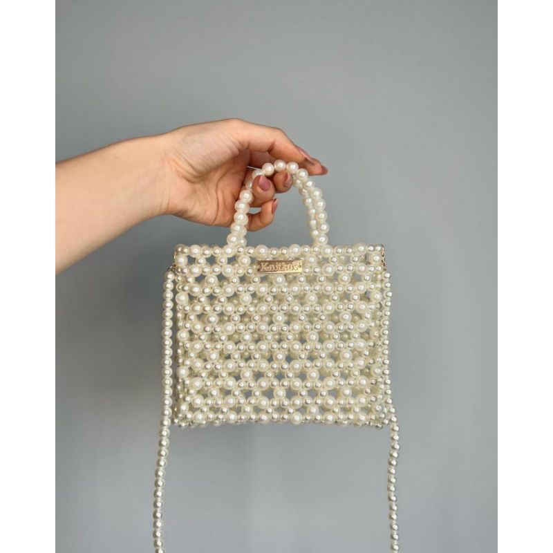 pearly bead bag