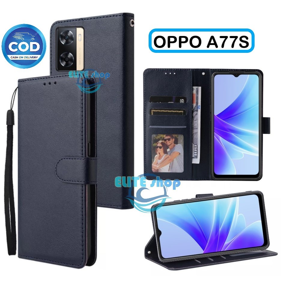 Flip Case OPPO A77S Case Wallet Kulit Casing Dompet Case Wallet Leather Flip Case OPPO A77S Casing h