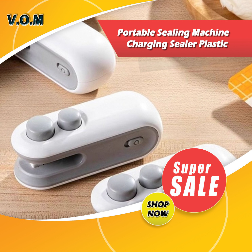 Portable Sealing Machine Mini Charging Sealer Plastic Sealer Alat Press Plastik Mini A122