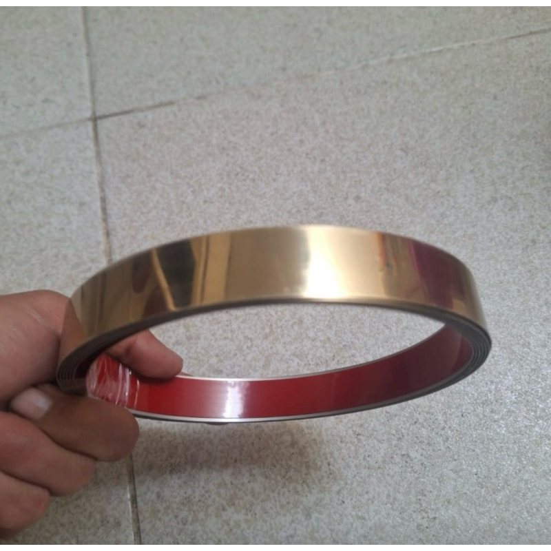 List Plat Strip Mirror Gold Stainless 20mm x 3m x 0.8mm