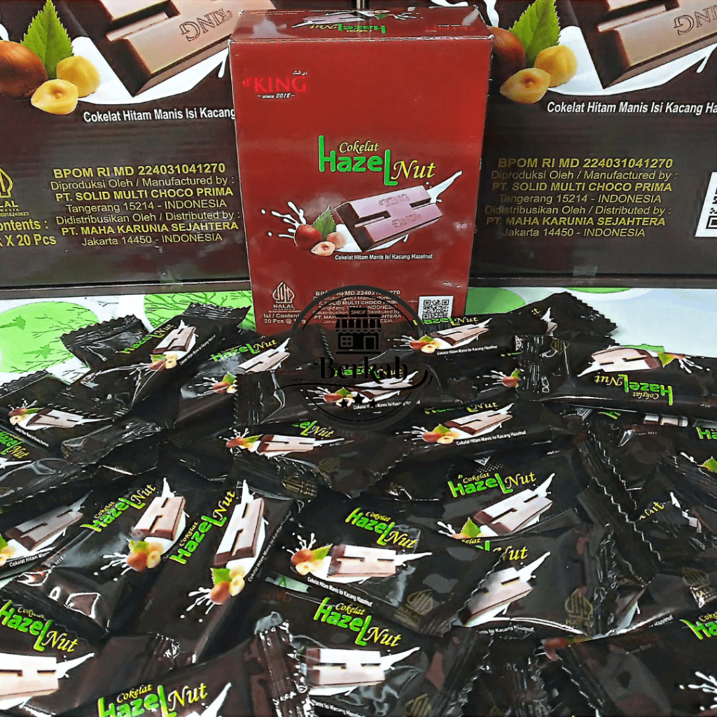 

Coklat Hazelnut d'KING [1pack isi 20pcs] BPOM-HALAL