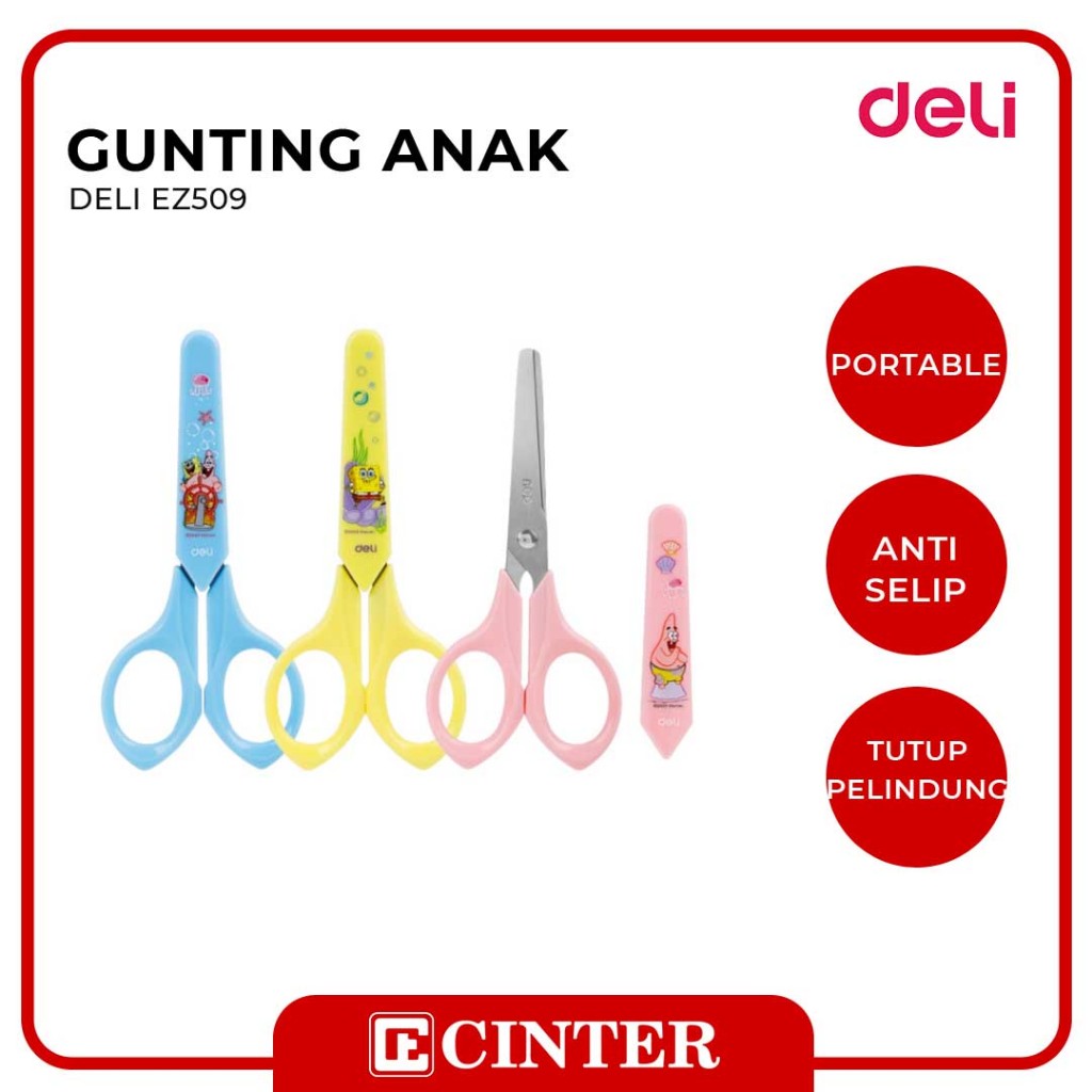 

DELI - GUNTING SEKOLAH MINI / SCISSORS EZ509 127MM (5") EDISI SPONGEBOB