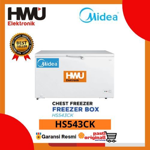 MIDEA HS543CK CHEST FREEZER 500Ltr / Nett 450Ltr FREEZER BOX HS-543CK