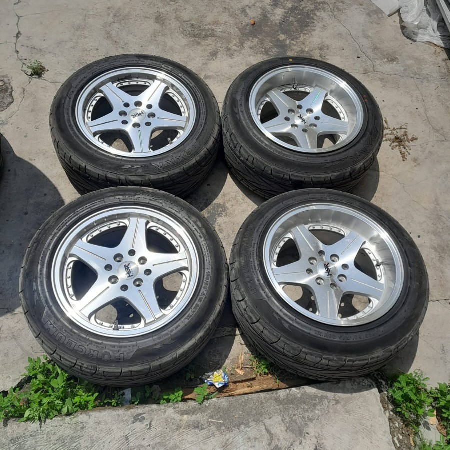 VELG MOBIL SEKEN CELONG HSR ANAMBAS RING 15 LEBAR 7/8,5 PCD 4X100 4X114 PLUS BAN 185 65 R15 BUAT YAR