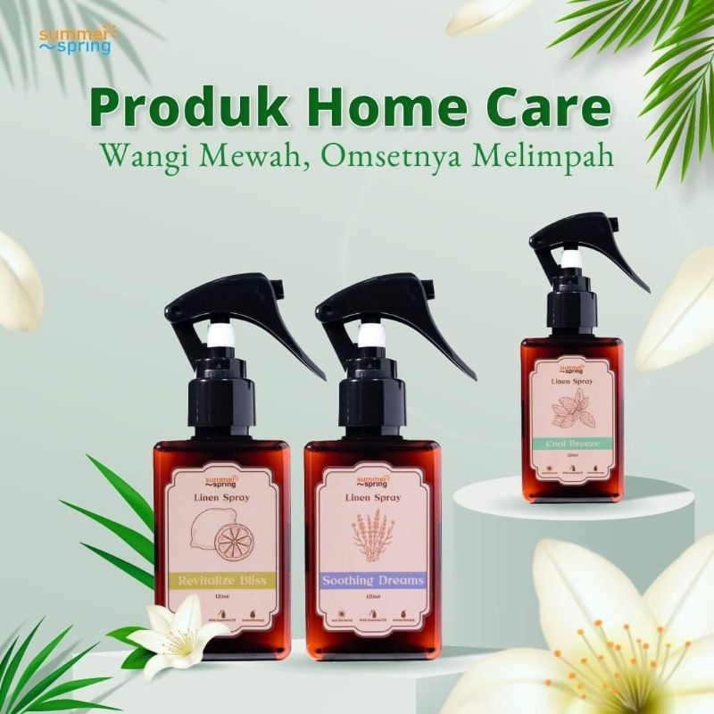 Summerspring Linen Spray/Pewangi Sprei/Antibacterial Spray/Pewangi Sepatu/Disinfektan Kasur