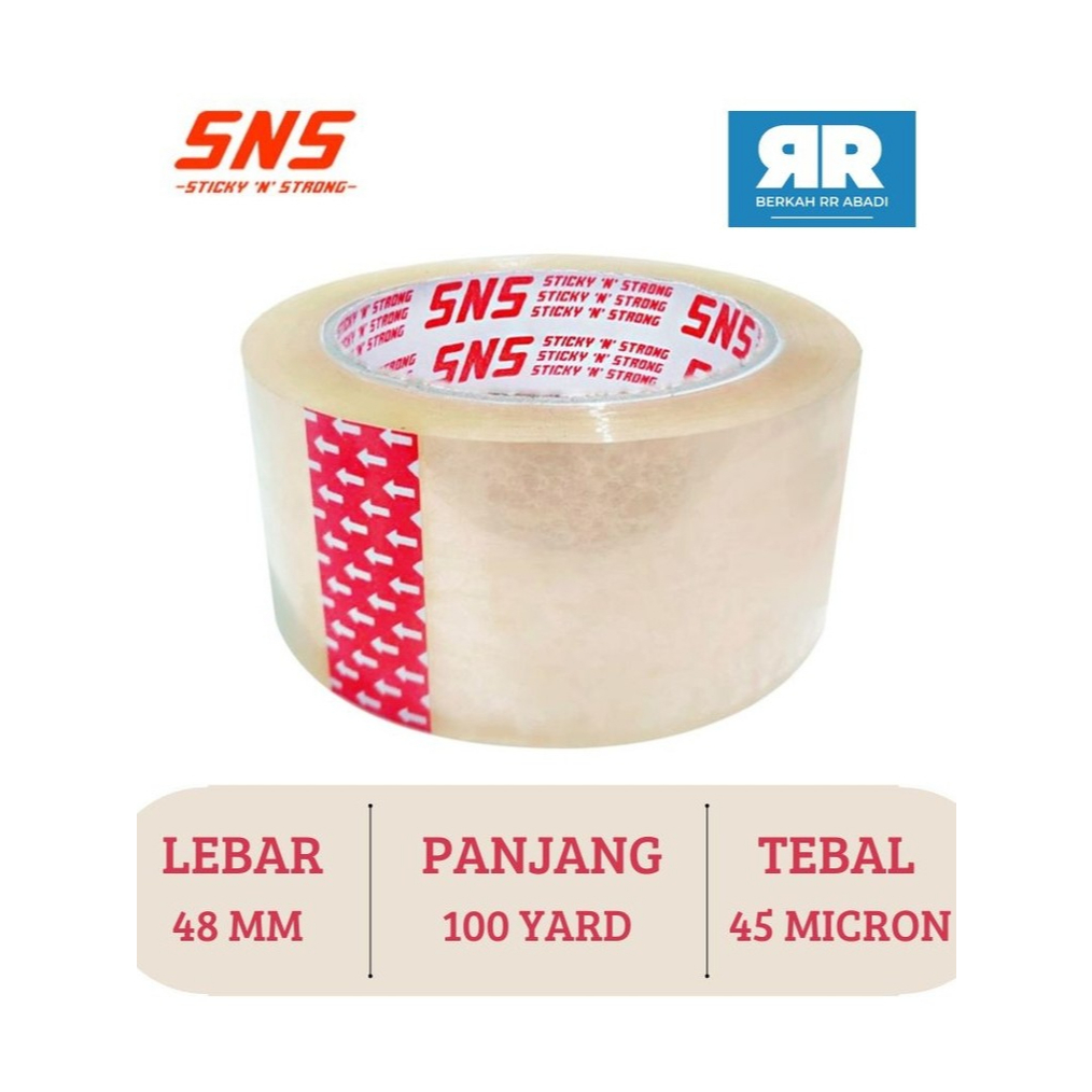 

Lakban Bening 48 mm x 100 Yard Merk SNS