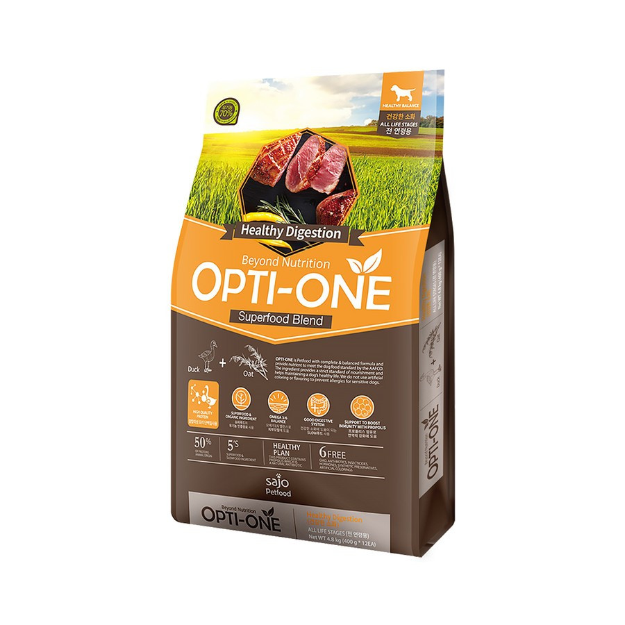 Opti-One Organic Dog Duck & Brown Rice Dog Food Makanan Hewan Anjing