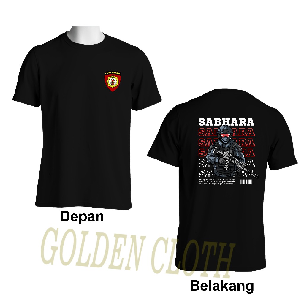 kaos baju sabhara polri tni Indonesia bahan katun combed 30S