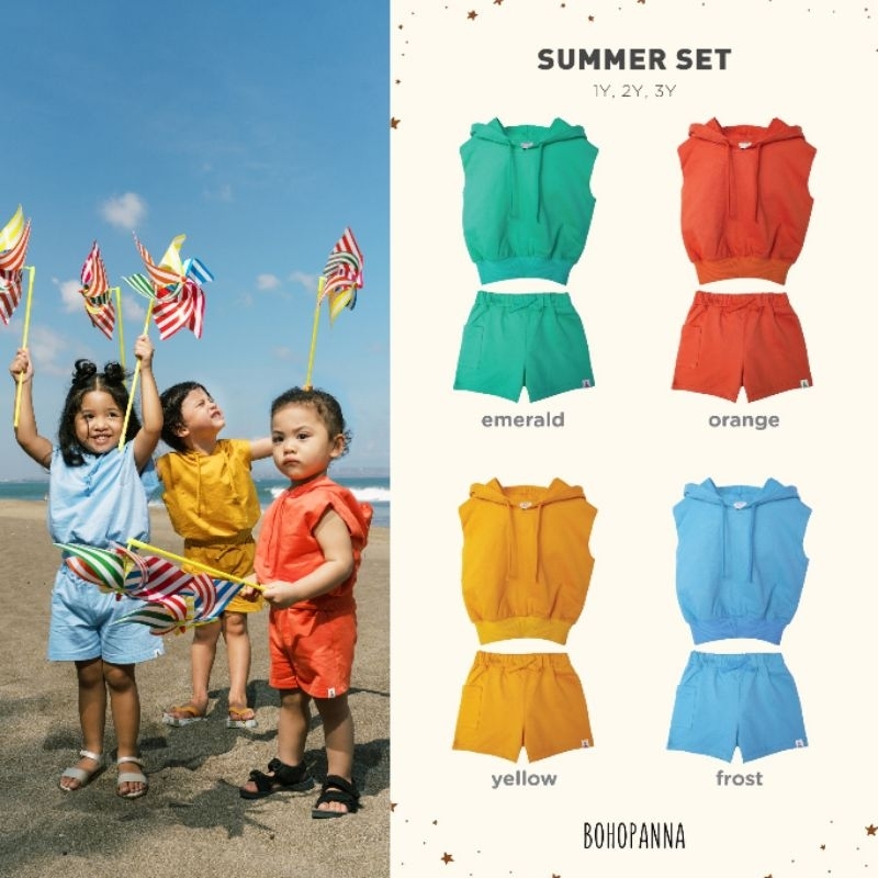 Bohopanna Summer Set | Setelan Baju Anak Unisex Boho Panna