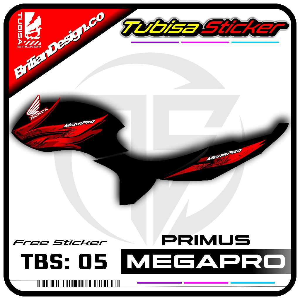Sticker Striping Variasi Megapro Primus Hologram - Stiker Striping Megapro Primus Hologram. TBS.05