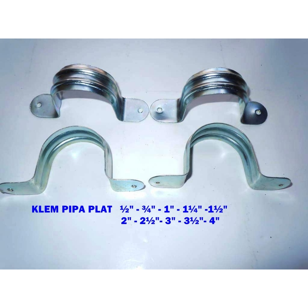 KLEM PIPA PLAT/CLAMP/ KLEM PLAT/KLEM BESI/KLEM OMEGA/KLEM PIPA SENG TERDAPAT 2 UKURAN/PIPE CLAMP/KLE