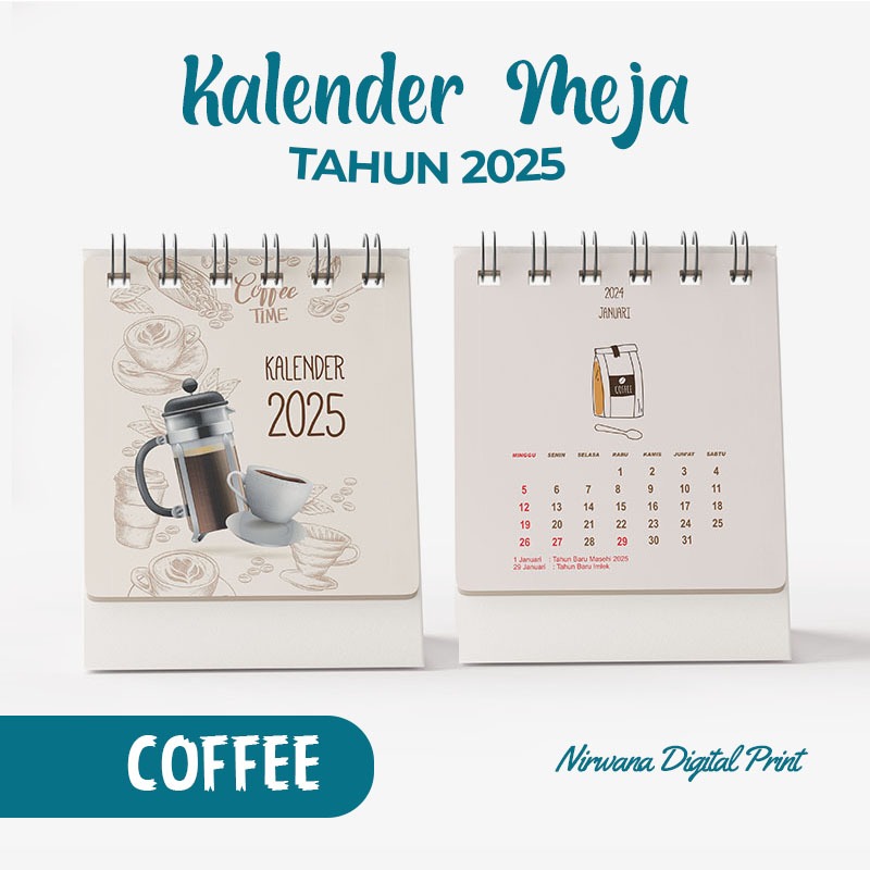 

KALENDER MEJA AESTHETIC COFEE TAHUN 2025