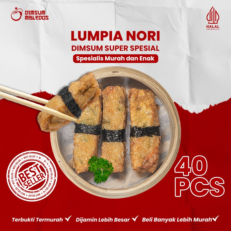

Dimsum Lumpia Nori / Lumpia Jepang - Frozen Food Halal Mbledos Super Premium Grosir Pack