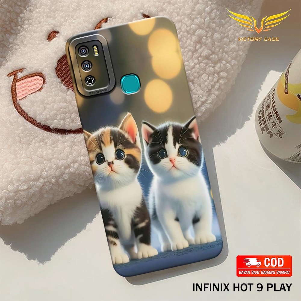 New Kucing Case - Softcase Infinix Hot 9 Play - Terbaru - Case Hp Infinix Hot 9 Play - Casing Infini