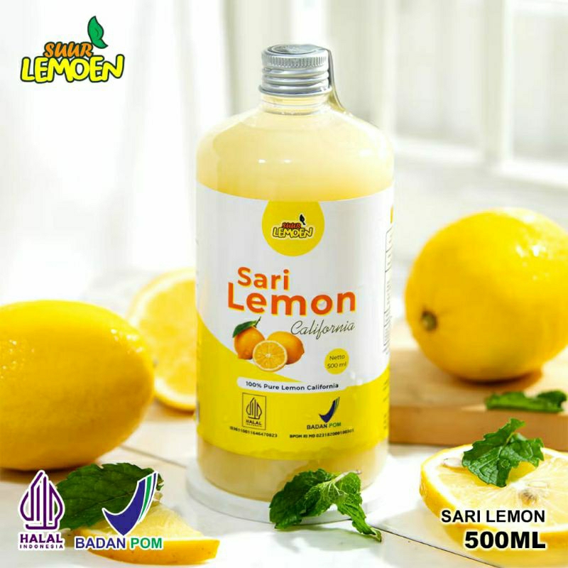 

SUUR LEMOEN - SARI LEMON MURNI - AIR LEMON FREES ALAMI - HALAL DAN BPOM