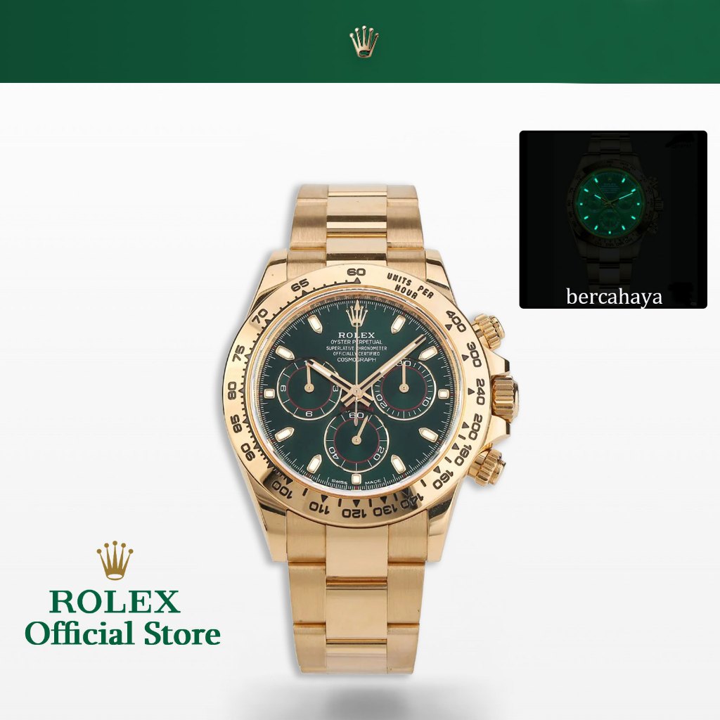 ROLEX jam tangan pria ROLEX 116508 Daytona 18k Yellow Gold jam tangan pria ROLEX Cosmograph Daytona 