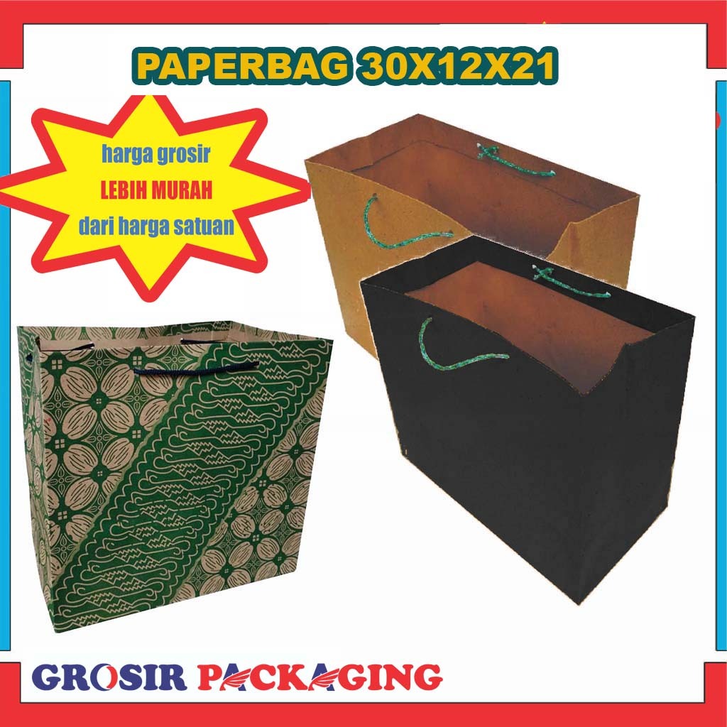 

(PAKET 20 LUSIN) Paperbag 30x12x21 Cm/ Tas Kado/ Tas Souvenir