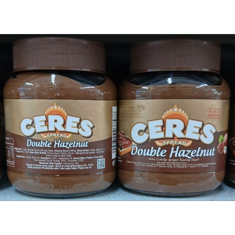 

CERES Spread Choco Double Hazelnut Olesan Rasa Coklat Double Hazelnut 350g - HM