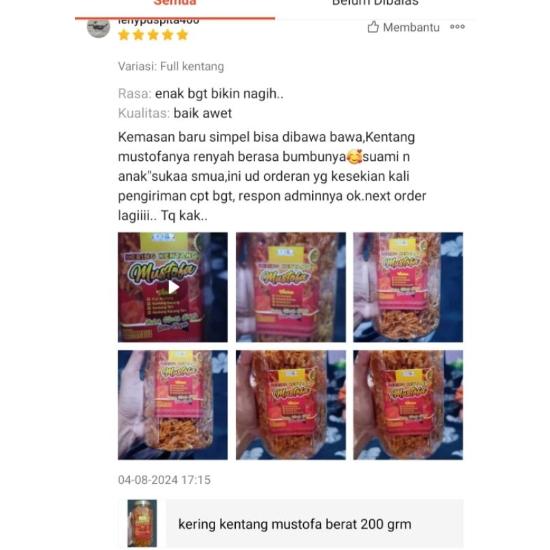 

RB Kering Kentang Mustofa Berat 220 Grm