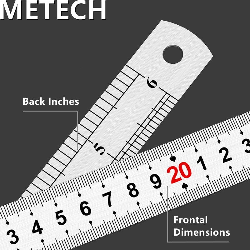

(1 Pcs) 15cm 20cm 30cm 60cm Penggaris Besi Angka Huruf Cetak Grafir Laser Stainless Steel Ruler Panjang Kokoh Murah Anti Karat