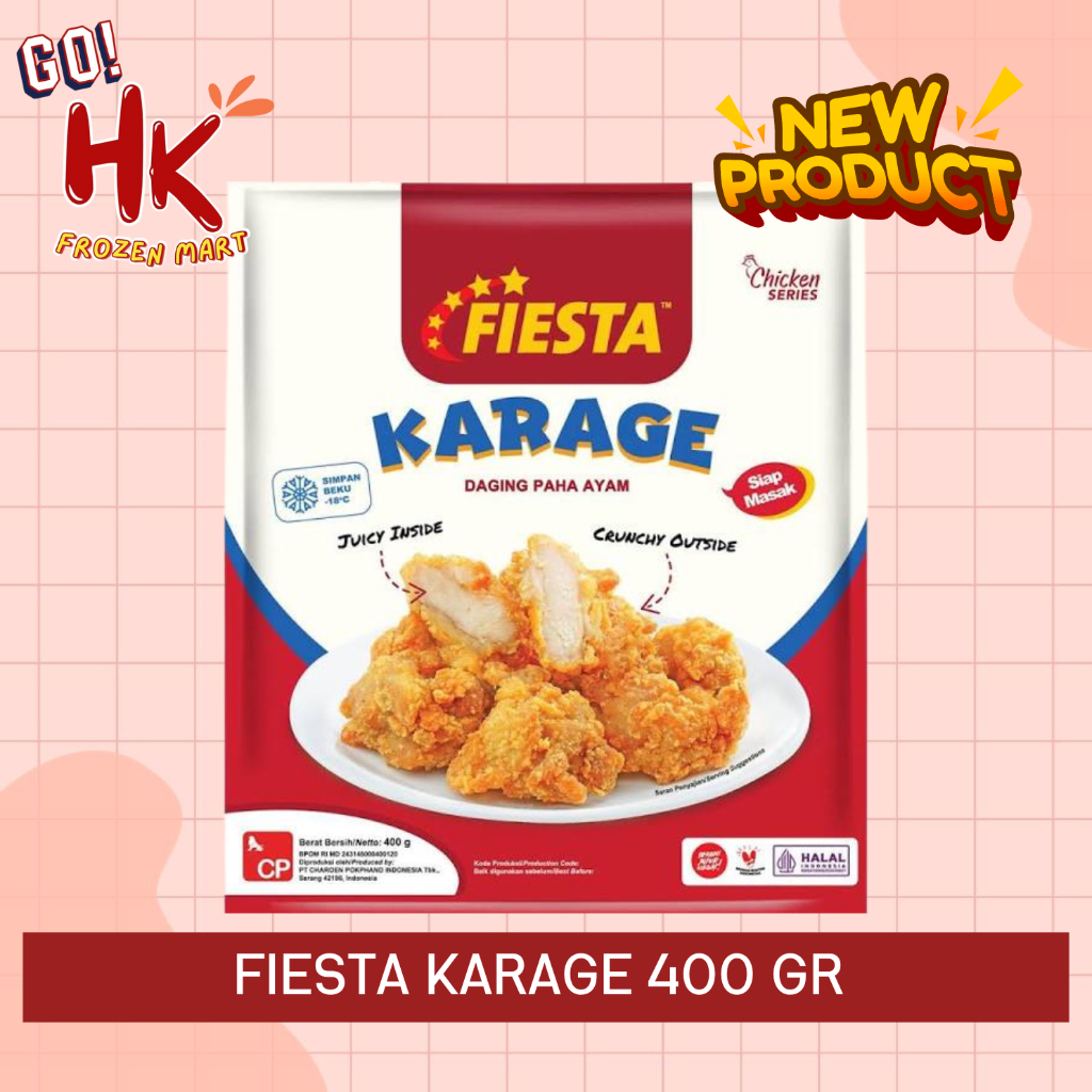 

Fiesta Chicken Karage 400gr BARU | daging ayam tepung paha dada masak fried chicken HK Frozen Mart