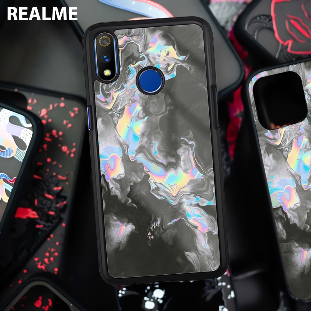 Case Glossy [2D] Realme 3 5 6 7 8 8i 9 10 Pro - Case Silikon Realme 3 - Cassing Handphone Realme 3