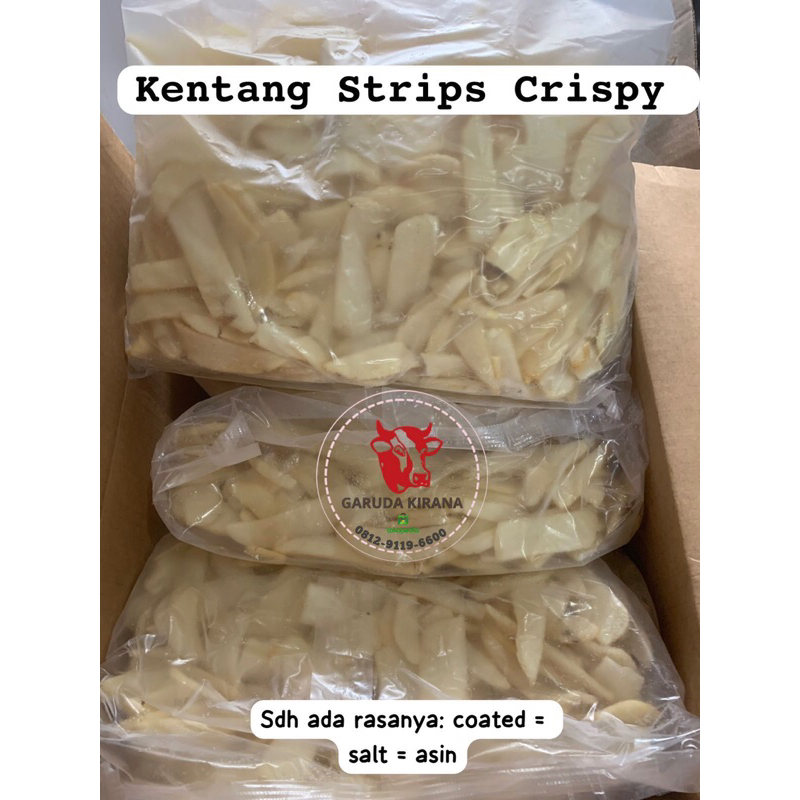 

Kentang goreng Strip Crispy Coated Simplot Rp. 33.000/kg