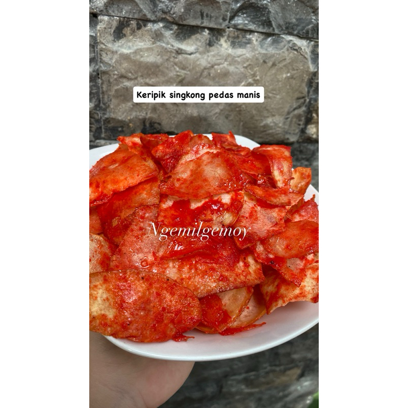 

Keripik singkong pedas manis