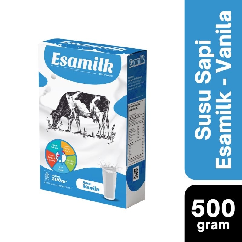 

Esamilk Vanilla 500gr - Susu Lezat untuk Menambah Berat Badan, Original Produk, Best Seller