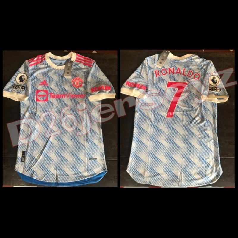 Jersey MU ManchesterR_ utdD_ Away Player issue 2021 / 2022 OFFICIAL + Cetak nama nameset RONALDO 7 +
