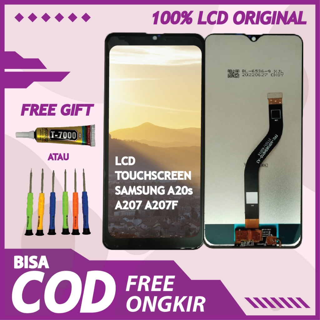 【ORIGINAL 100%】LCD TOUCHSCREEN SAMSUNG A20S/ A207/ A207F FULLSET TOUCHSCREEN / ORIGINAL100%
