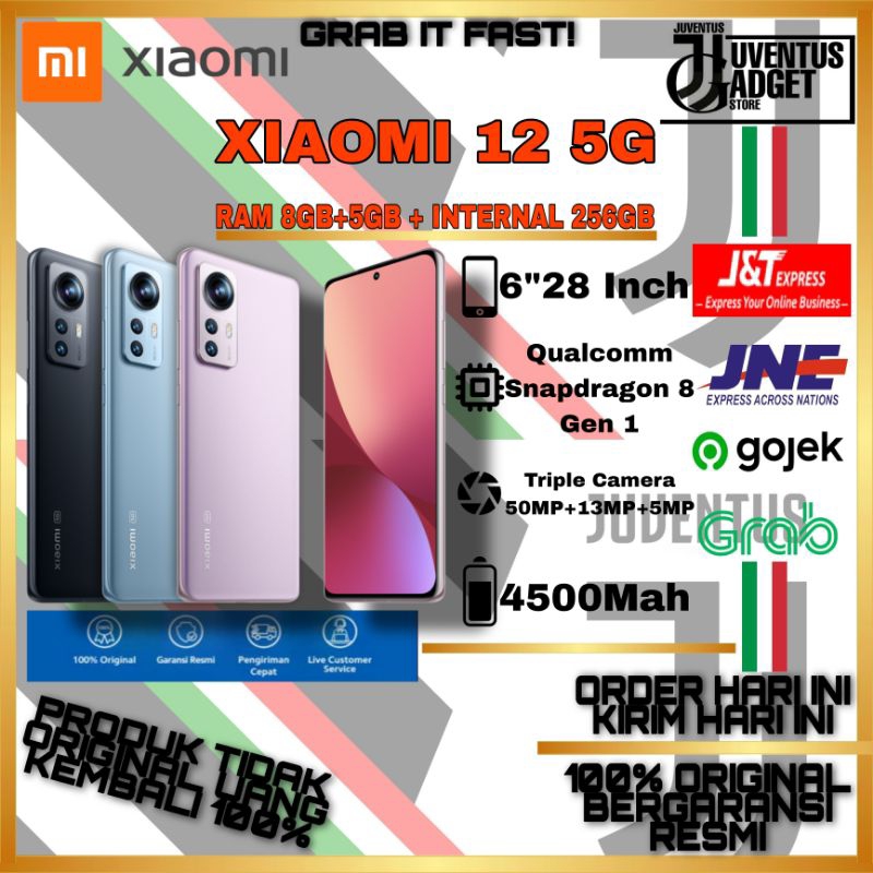 XIAOMI 12 5G ( 8GB+5GB/256GB ) GARANSI RESMI TAM XIAOMI 100% ORIGINAL GARANSI RESMI XIAOMI