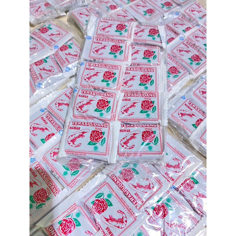 

Terasi merah cap mawar 1 pak isi 10 pcs