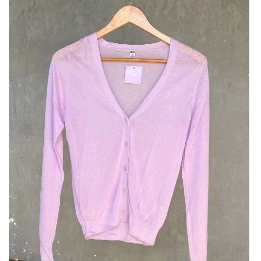 *LOVETOSHOP* CARDIGAN UNIQLO LILAC BARU