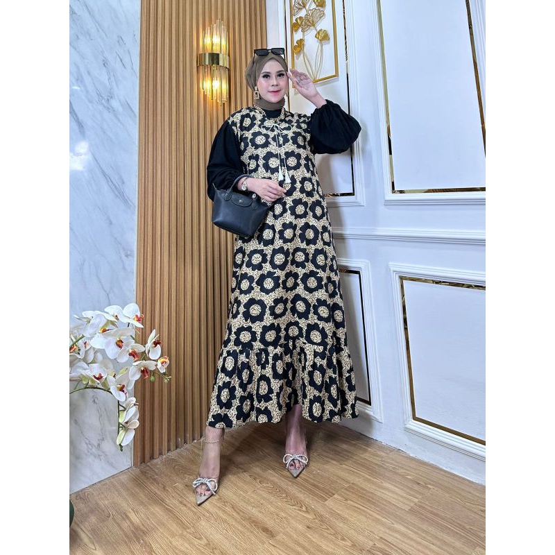 GAMIS KOMBINASI HITAM