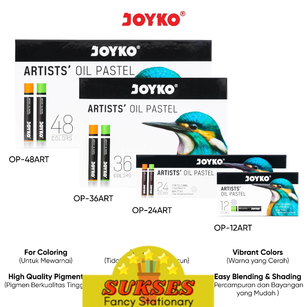 

Cekout sekarang Artists Oil Pastel Krayon Minyak Joyko OPART Warna Colors