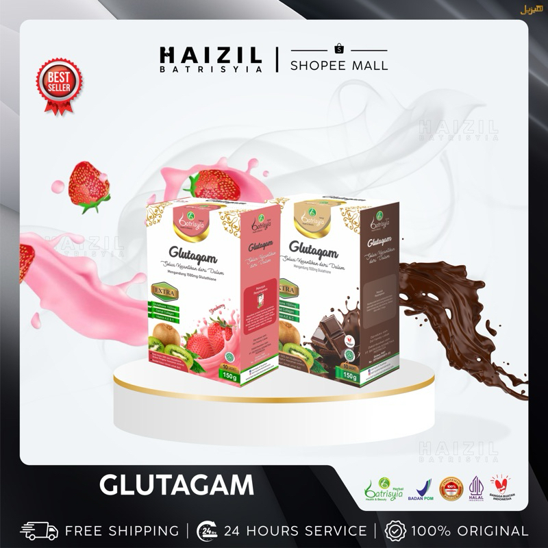 

BATRISYIA - Glutagam 150gr | Isi 10 Sachet | Minuman Glutathione | ED Panjang