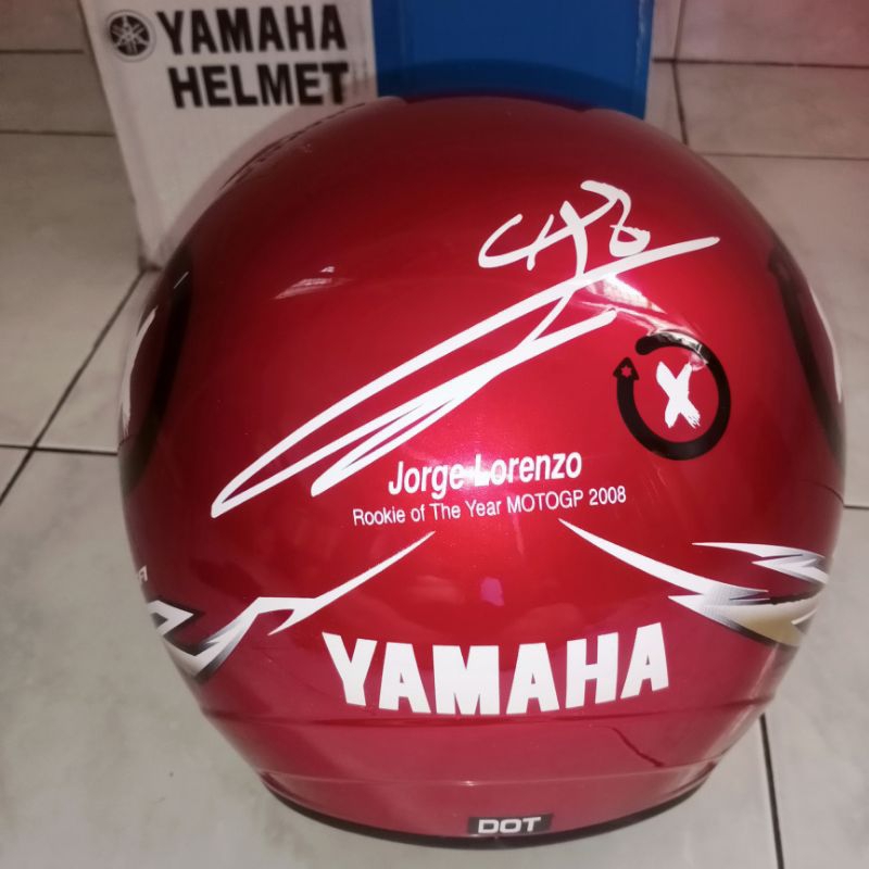 Helm Open Face Yamaha Vega ZR SE Edisi Jorge Lorenzo 2008 Rookie of The Year Sign signature XFuera P