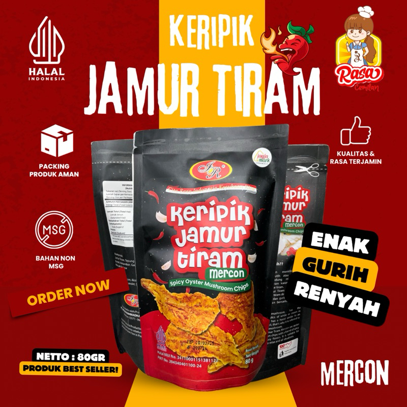 

Keripik Jamur Tiram Mercon Pedas